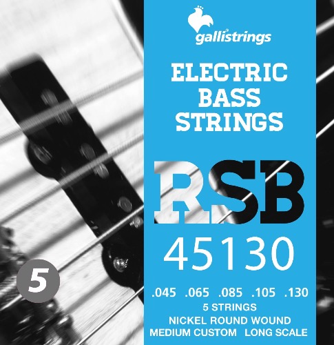 Galli Strings 갈리 스트링 - RSB45130 - 5 STRINGS MEDIUM CUSTOM (Nickel) 니켈 5현 베이스 스트링 (미디엄 게이지)