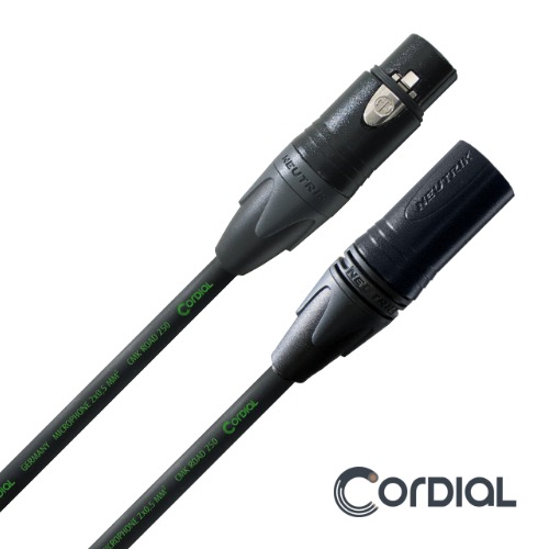 Cordial 코디얼 코디알 CRM FM 1.5M / 3M / 5M (XLR 캐논 케이블) XLR / 뉴트릭 플러그 /  마이크 케이블 / 밸런스드 케이블