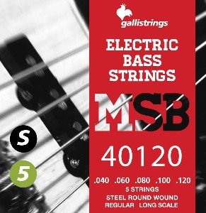 Galli Strings 갈리 스트링 - MSB40120 - 5 STRINGS REGULAR (Stainless Steel) 스테인레스 스틸 5현 베이스 스트링 (레귤러 게이지)