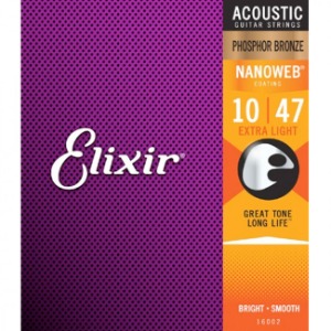 Elixir - NANOWEB Phosphor Bronze Acoustic 엘릭서 나노웹 어쿠스틱 스트링 / 010-047 / 011-052 / 012-053 / 013-056